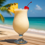 The original creamy pina colada, served tropical style